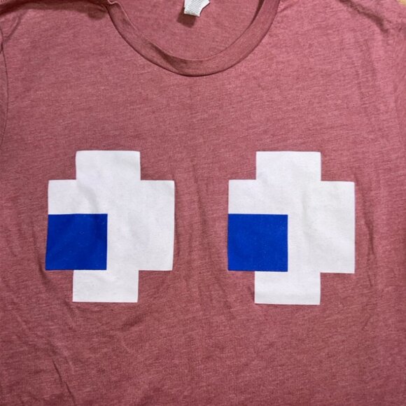 Bella Canvas Women LG Pac-Man Face Video Game Retro Arcade Gamers‎ Shirt (E) - Picture 2 of 4